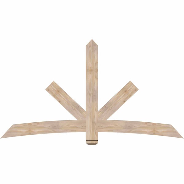 Ekena Millwork Alberta Smooth Timber Gable Bracket, Douglas Fir, 84"W x 45"H x 3 1/2"D x 5 1/2"F, 13/12 Pitch GBW084X45X0406ALB00SDF - main
